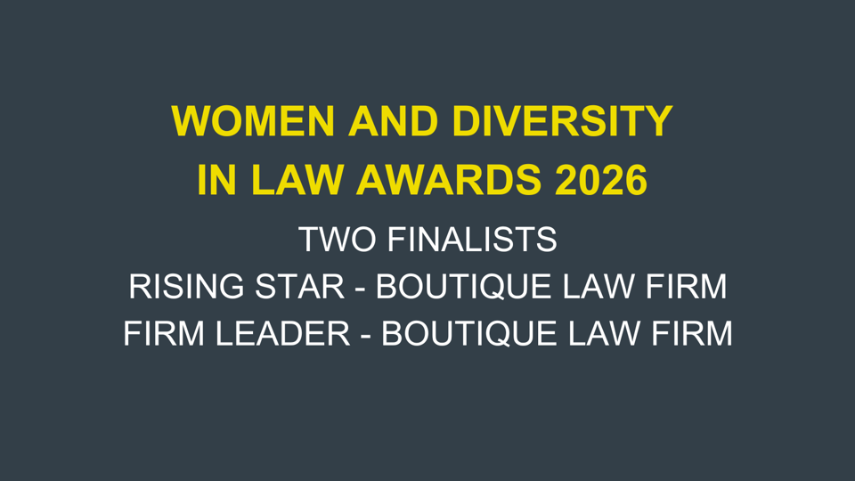 The 2026 Women and Diversity in Law Awards include two Hausfeld finalists