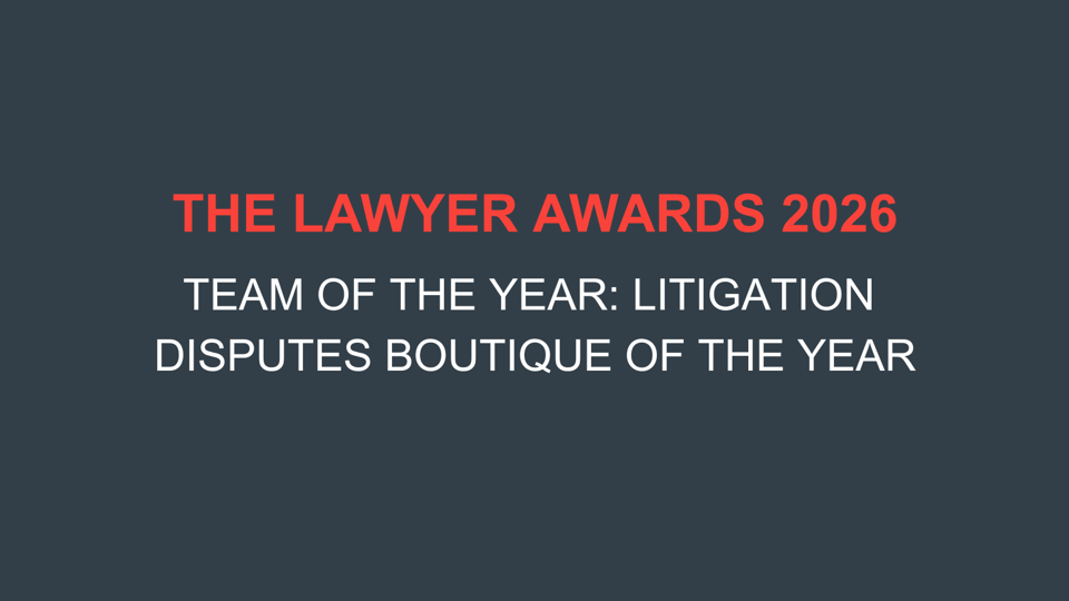 Double recognition for Hausfeld at The Lawyer Awards 2026